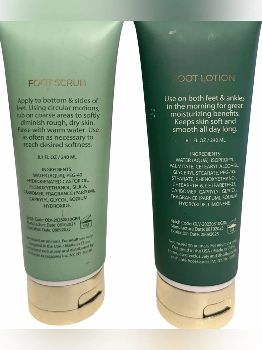 Livegreen Foot Lotion & Scrub 8.1 fl oz Frosted Peppermint
